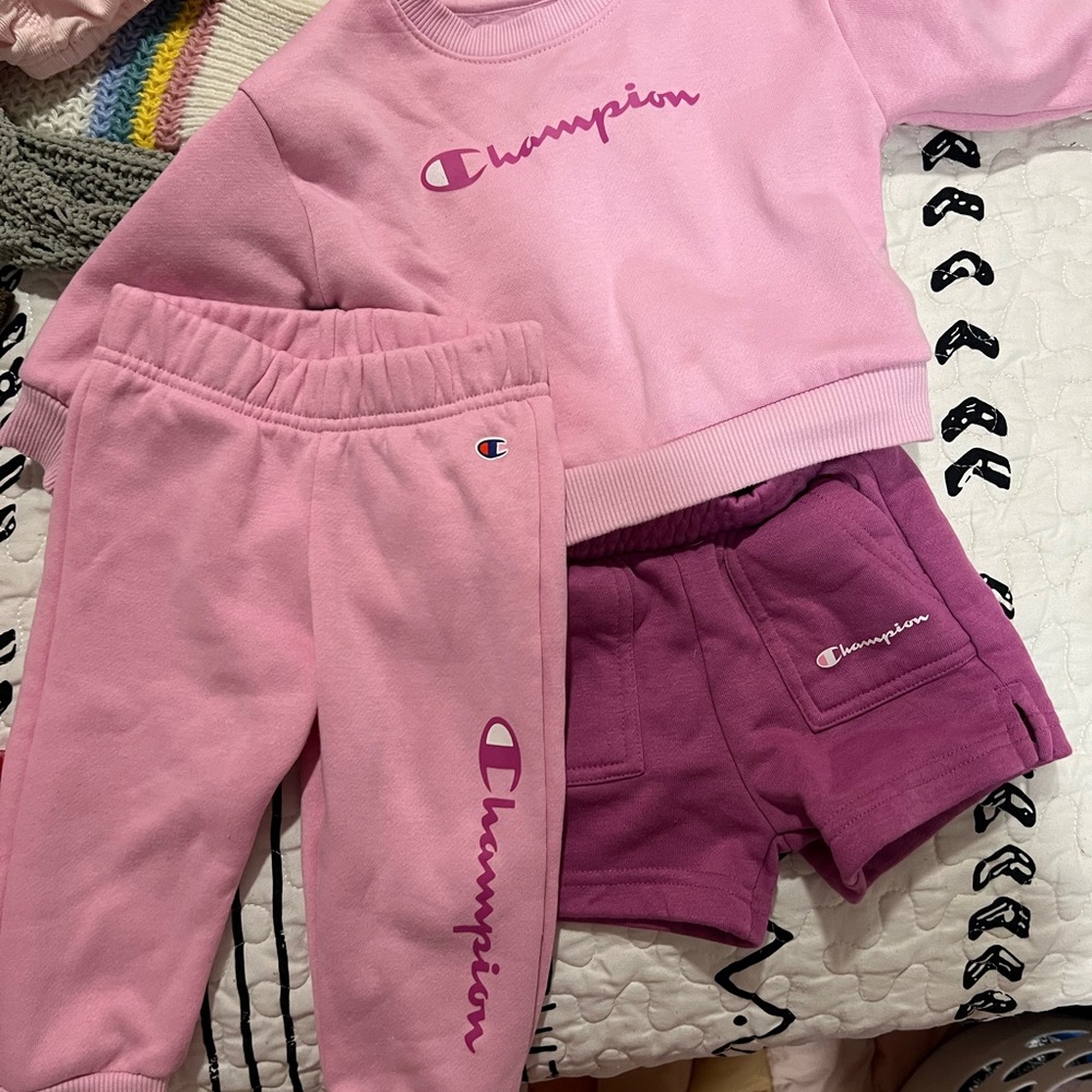 Champion Kids Pink and Purple Bottoms Set